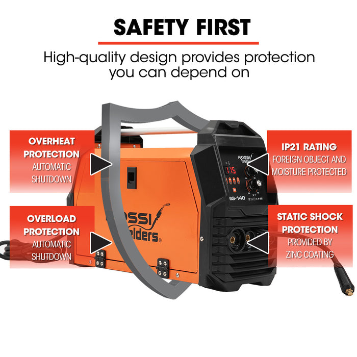 140A Mig / Mag / Mma / Arc / Tig Multi-Purpose Welder Mig-140 Flux / Solid Wire / Co2 Or Argon Gas