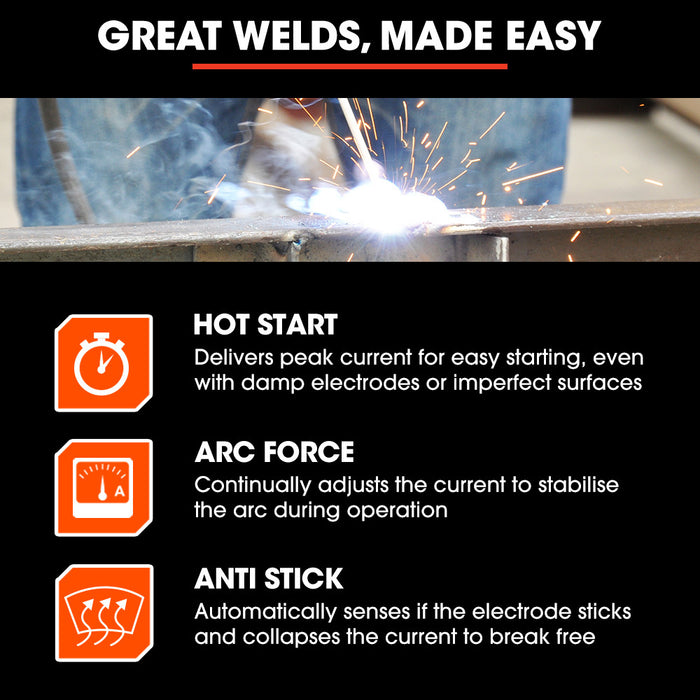 160 Amp Inverter Stick Welder Mma Arc Dc Multi-Metal Gasless Welding Machine For Stainless Steel Aluminium And More 15A Plug