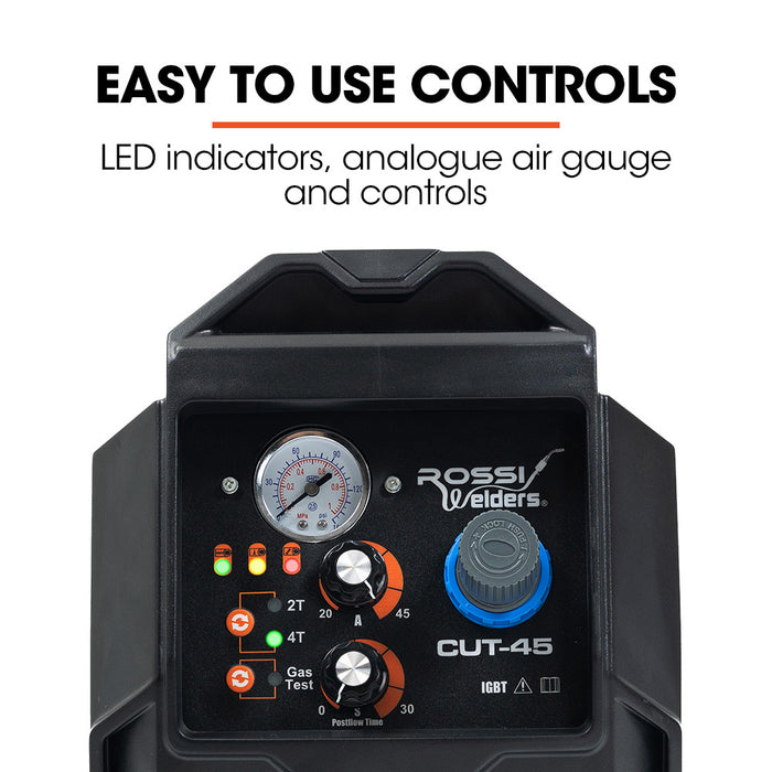 45A Plasma Cutter Non-Touch Pilot Arc For Easy Cuts Of Painted Or Rusty Metals Dc Inverter Cutting Machine