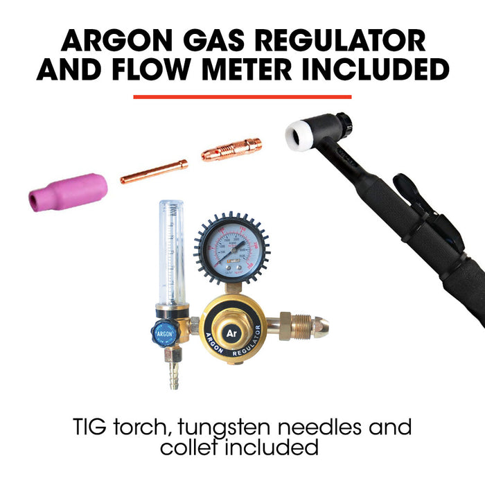 Nextgentig / Mma 200A Welder Tig-200 Ar Gas Hf Start Regulator Included