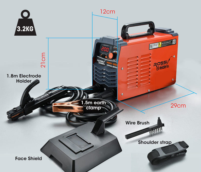 200 Amp Portable Inverter Arc Stick Welder Mma Dc Gas Inverter Welding Machine 15A Plug