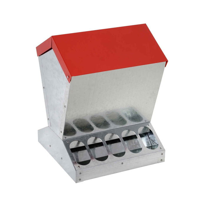 10Kg Automatic Chook Chicken Feeder Poultry Auto Trough Galvanised Metal Feeders