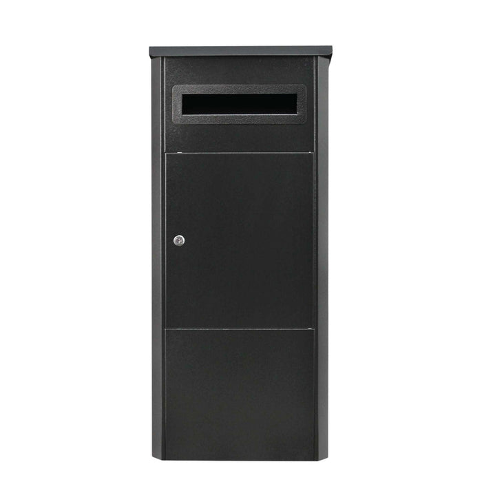 Parcel Delivery Drop Box Mailbox - Secure Home Package Locker 38X38X90Cm Black
