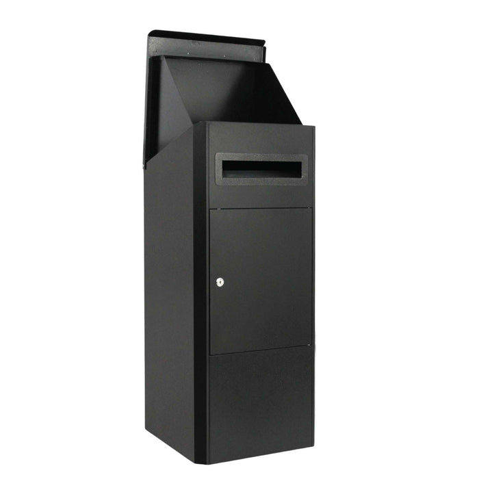 Parcel Delivery Drop Box Mailbox - Secure Home Package Locker 38X38X90Cm Black