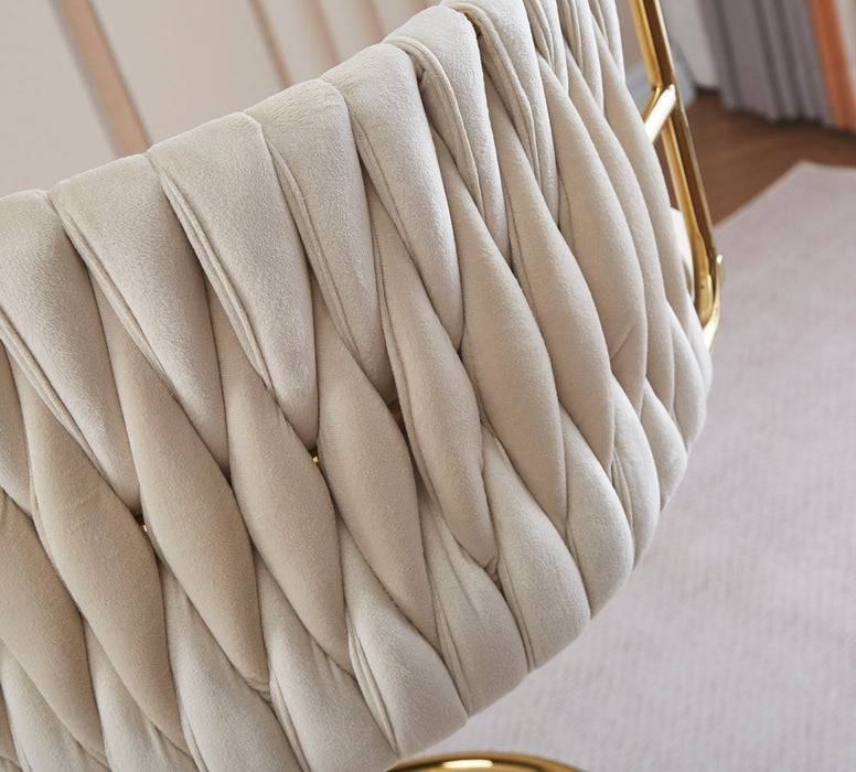 2X Height Adjustable Blue Swivel Bar Stool Velvet Golden Round Base Barstools Chairs