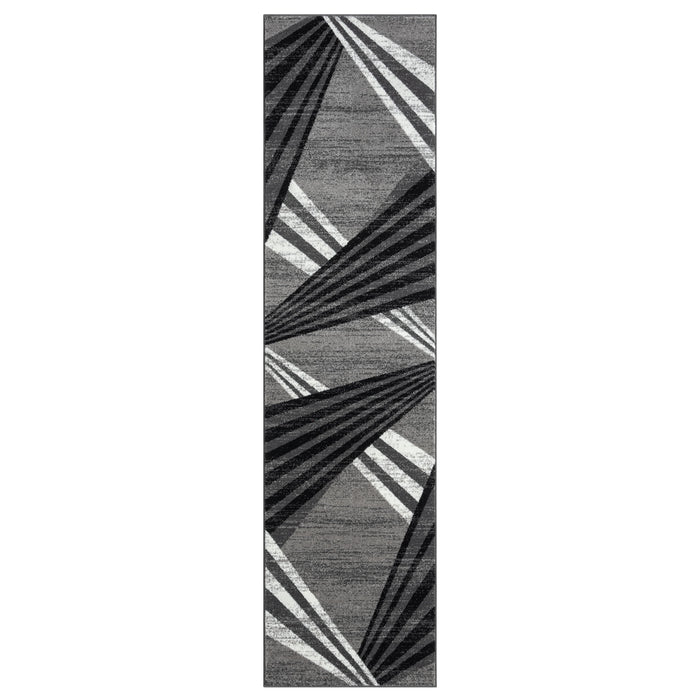 Adore Geometric Textural Rug Grey 120x170