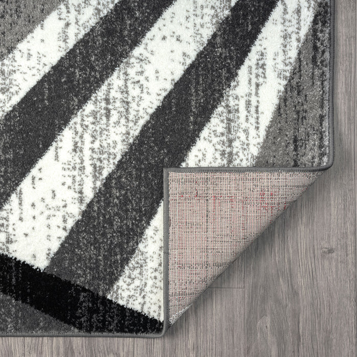 Adore Geometric Textural Rug Grey 120x170