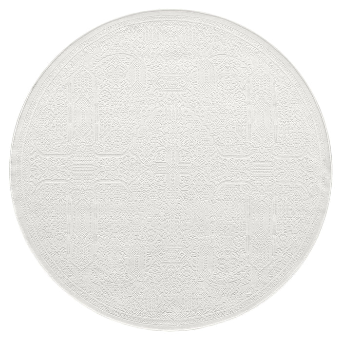 Grande Jacquard Rug Ivory 240x240