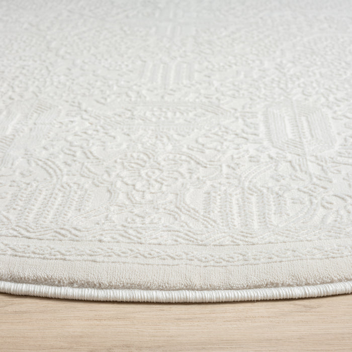 Grande Jacquard Rug Ivory 240x240