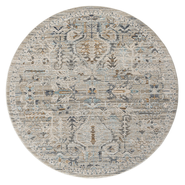Aubre Contemporary Area Rug Taupe 240x240