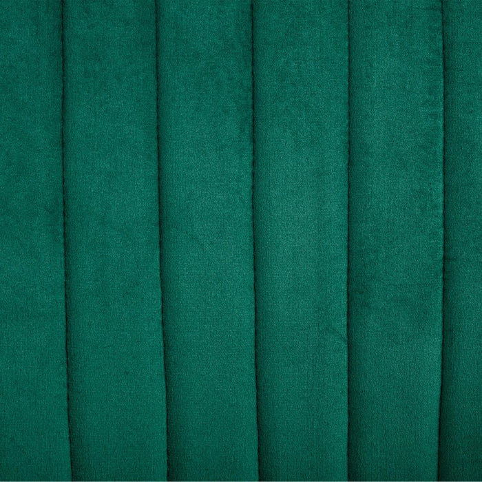 Viva Forever Set Of 2 Green Velvet Dining Chairs-Art Deco Design With Gold Metal Legs