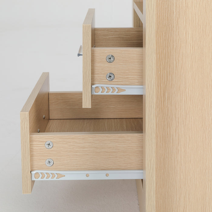 2X Bedside Table Side Storage Cabinet Nightstand Bedroom 2 Drawer 1 Shelf Zuri Oak