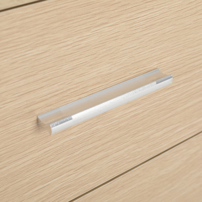 2X Bedside Table Side Storage Cabinet Nightstand Bedroom 2 Drawer 1 Shelf Zuri Oak