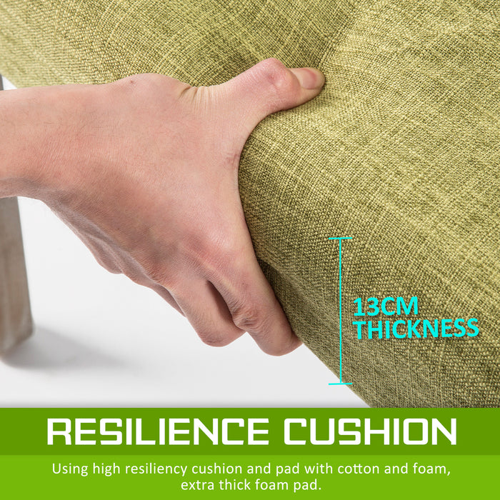 4X French Provincial Dining Chair Oak Leg Amour Green