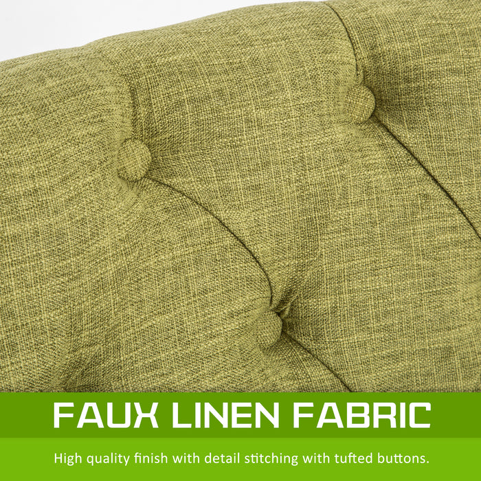 4X French Provincial Dining Chair Oak Leg Amour Green