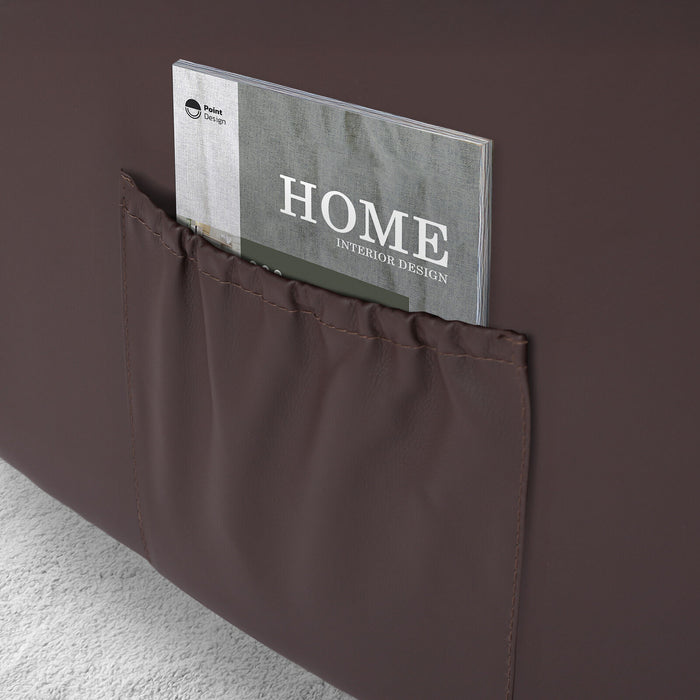 Home Recliner Chair - Pu Leather Sofa Lounge Armchair Marlo Brown