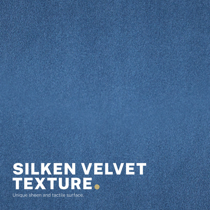 Desk Armchair - Home Office Swivel Chair Adjustable Height Seat Plume Blue