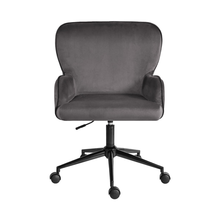 Desk Armchair - Home Office Swivel Chair Adjustable Height Seat Plume Grey