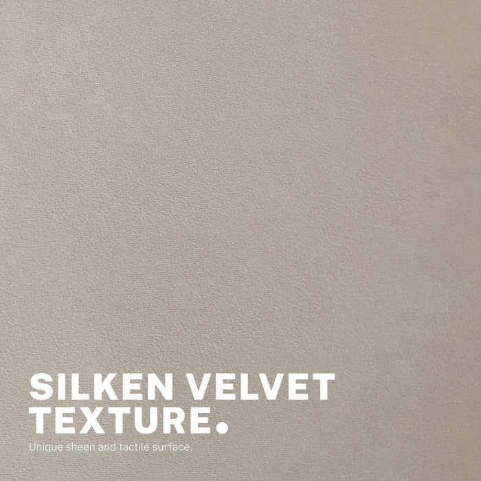 Office Desk Chair - Velvet Home Office Swivel Computer Seat Cove Cream