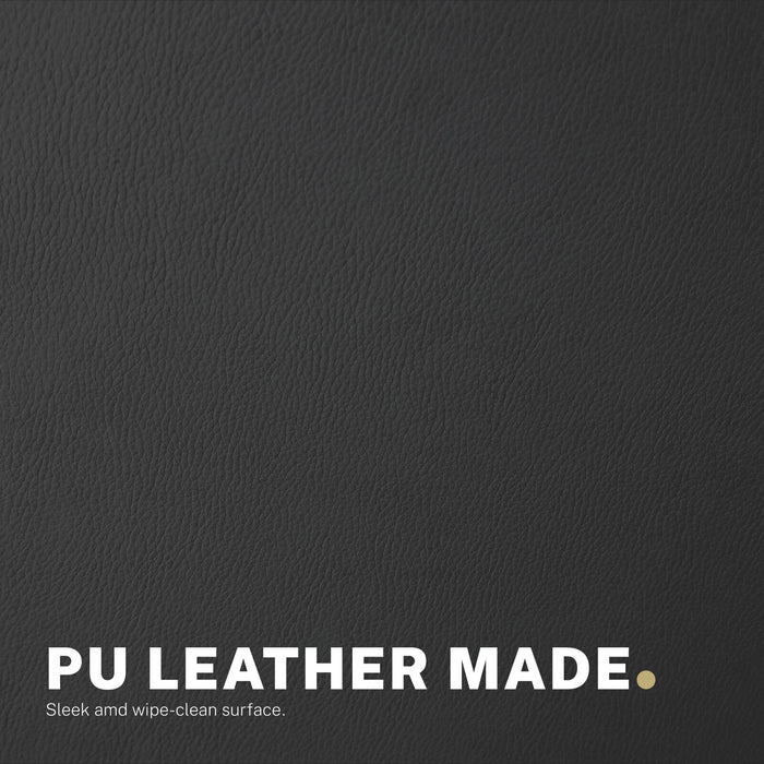 Office Desk Chair - Pu Leather Home Office Swivel Chair Computer Seat Black