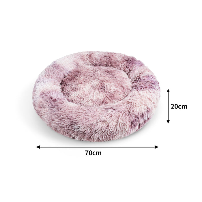Dog Pet Cat Calming Bed Beds Large Mat Comfy Puppy Fluffy Donut Cushion Plush 70