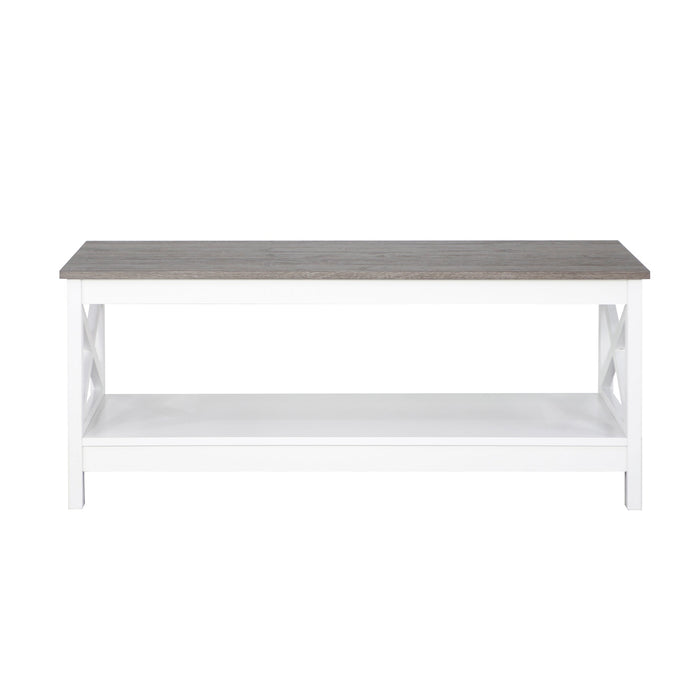 Coastal Coffee Table In White And Grey