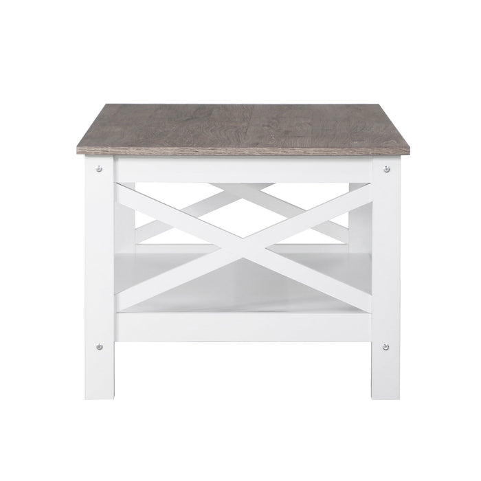 Coastal Coffee Table In White And Grey