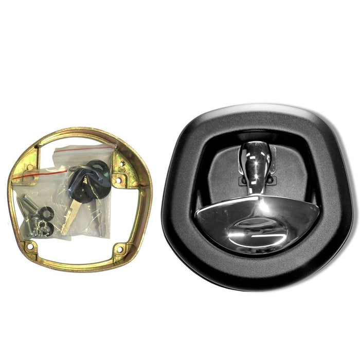 Whale Tail T Handle Lock Latch Compression Lock Trailer Toolbox Black Chrome