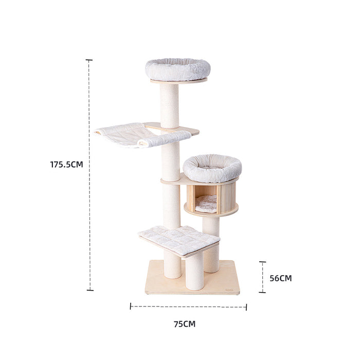Signature Solid Wood Cat Tower - 175.5Cm