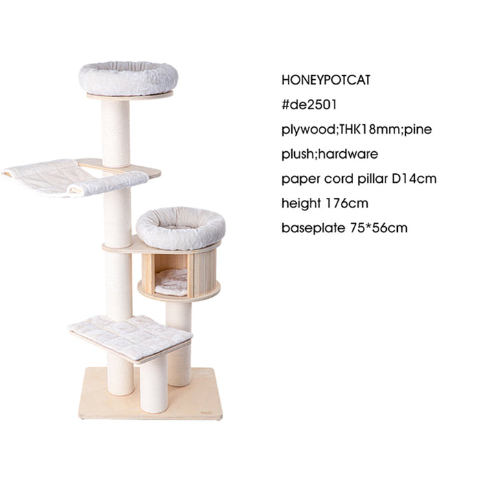 Signature Solid Wood Cat Tower - 175.5Cm