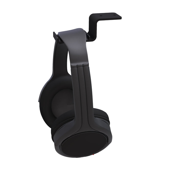 Hh Universal Under Desk Headphone Hook Black