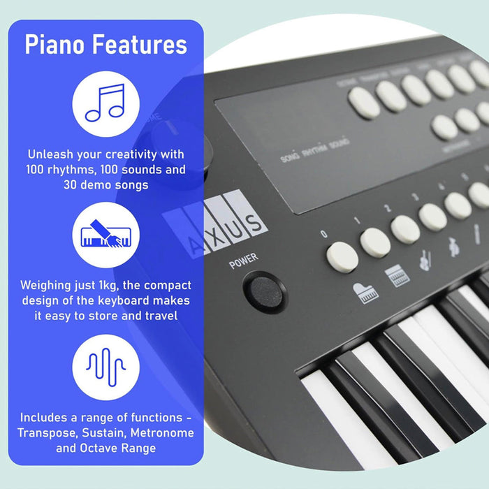 Mini Keyboard 37 Key Keyboard - Black