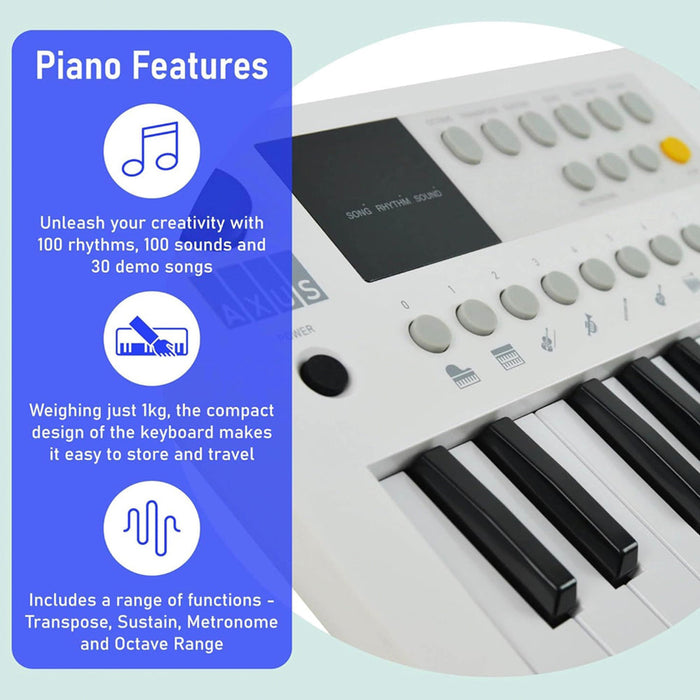 Mini Keyboard 37 Key Keyboard - White