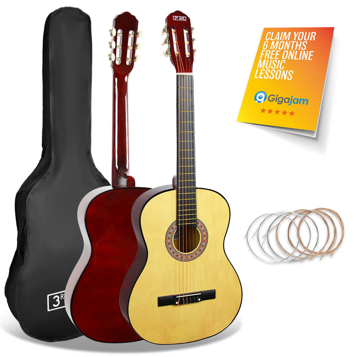 3 / 4 Size Classical Guitar Pack - Natural
