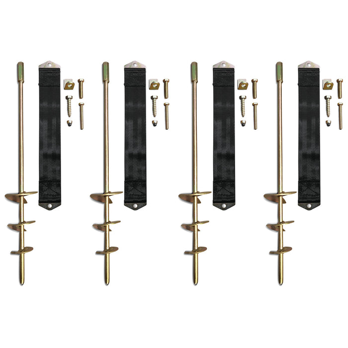 Kids Ground Anchor Kit Set Of 4Pcs For Trampoline Swing Set Play Equipment