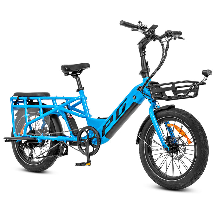 Bikes E-Moover E-Cargo Bike + Accessory Kit - Electric Blue