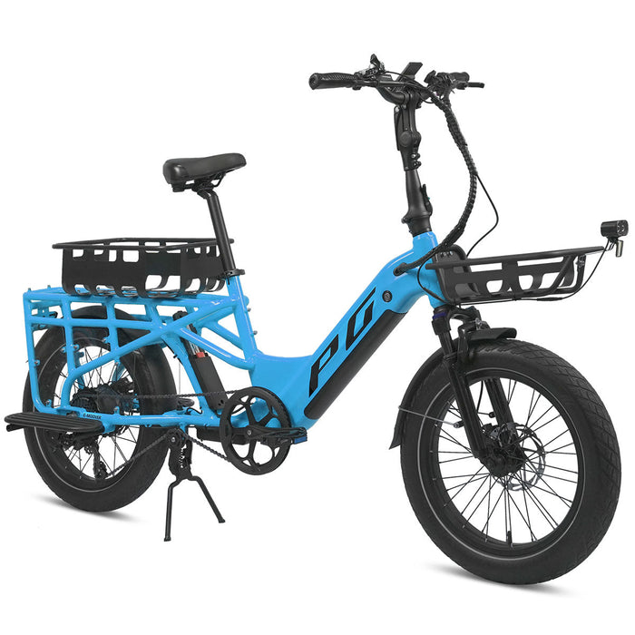 Bikes E-Moover E-Cargo Bike + Accessory Kit - Electric Blue