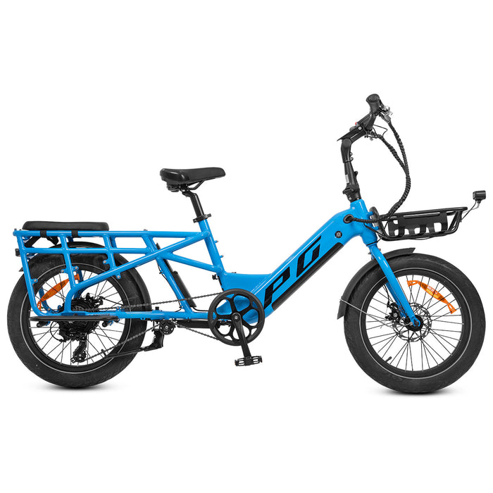Bikes E-Moover Cargo Bike + Transporter Kit - Electric Blue