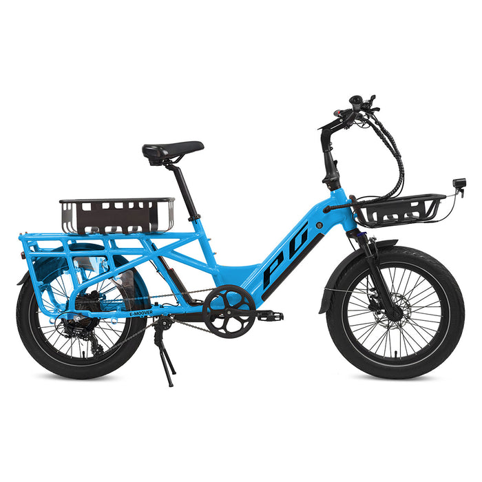 Bikes E-Moover Cargo Bike + Hauler Kit - Electric Blue