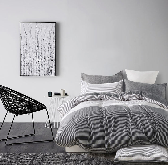 Queen Size 100% Cotton Reversible Quilt Cover Set - Gerry