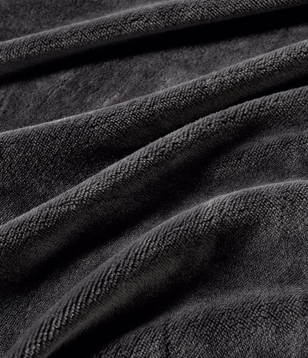 Queen Size 2-In-1 Teddy Sherpa Quilt Cover Set - - Charcoal