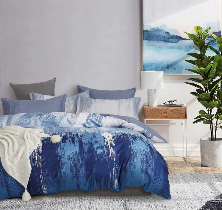 King Size Microfiber Reversible Quilt Cover Set - Chavez