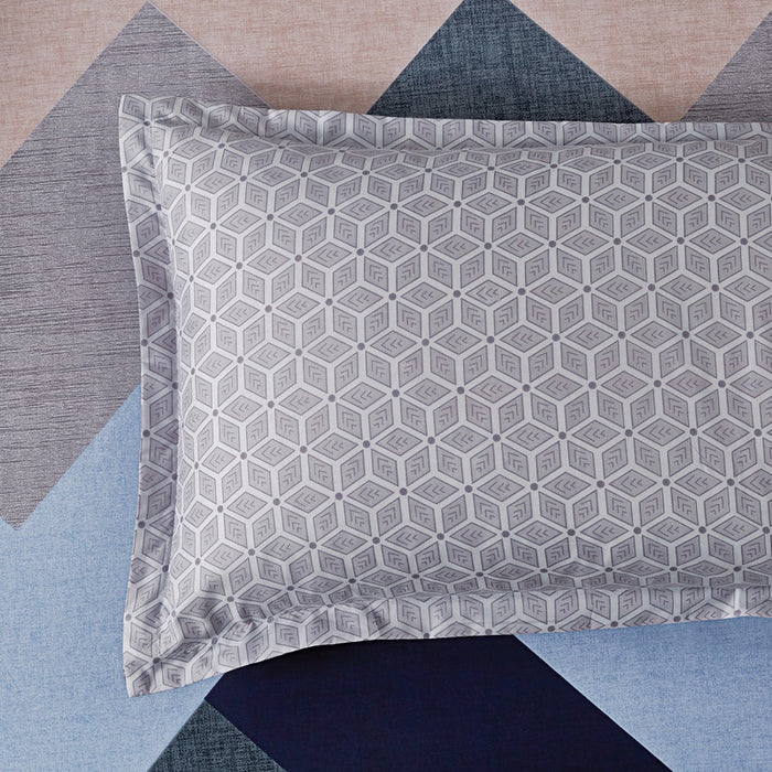 King Size Microfiber Reversible Quilt Cover Set - Jay