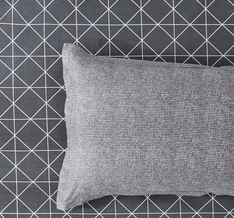 King Size 100% Cotton Reversible Quilt Cover Set - Manhattan