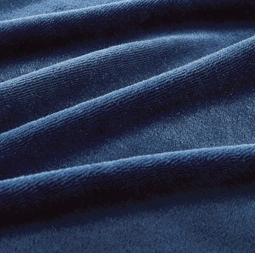 King Size 2-In-1 Teddy Sherpa Quilt Cover Set - Navy Blue