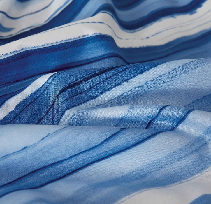 Super King Size Print Microfibre Quilt Cover Set - Ultra Soft With Zipper Closure - Ethan