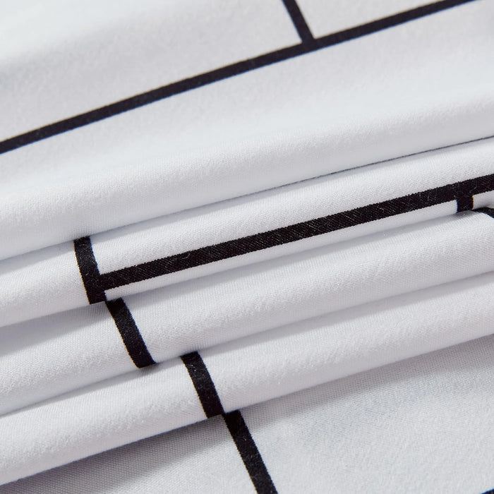 Super King Size Print Microfibre Quilt Cover Set - 3Pcs - Ultra Soft Comfy Luxurious Duvet Cover With Zipper Closure - Elegant Design Quilt Cover Set For Bedding - Glen