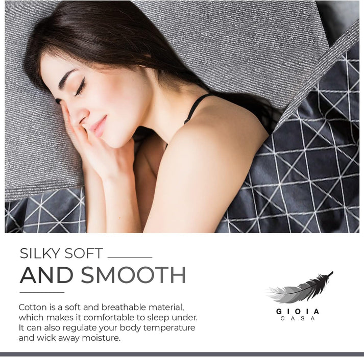 Super King Size 100% Cotton Manhattan Reversible Printed Quilt Cover Set