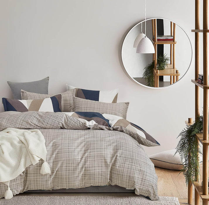 Super King Size 100% Cotton Oliver Reversible Printed Quilt Cover Set