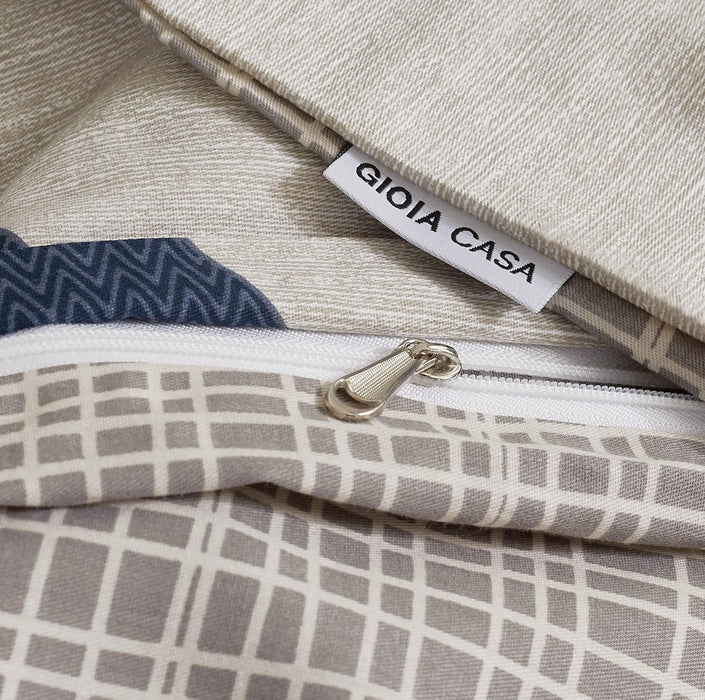 Super King Size 100% Cotton Oliver Reversible Printed Quilt Cover Set